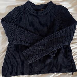 Quince Navy Blue Crew Neck Sweater